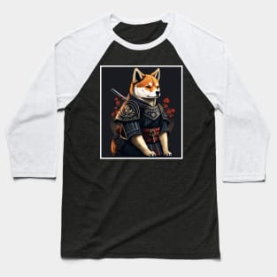 Shiba Inu dog, Samurai, Funny Dog Lover Baseball T-Shirt